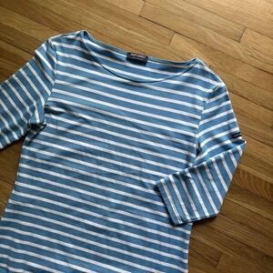 Saint James Propriano Nautical Stripe Dress Women's 12 Resortwear Classic Blue